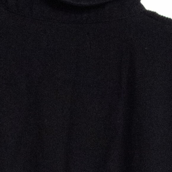 Vintage Mens Resort Black Long-Sleeve Pullover Sweater With Pockets & Ribbed Col - Picture 6 of 8